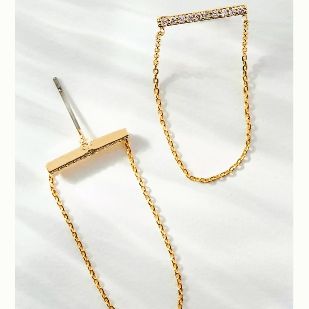 NWT Anthropologie gold plated earrings
